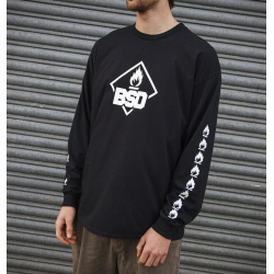 TEE SHIRT MANCHE LONGUE BSD ROASTIN L NOIR